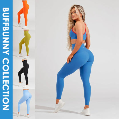 Buffbunny Leggings Yoga taille haute Push Up Sport femmes Fitness formateur tenues serrées pantalons sans couture Gym fille Leggings Buff Bunny