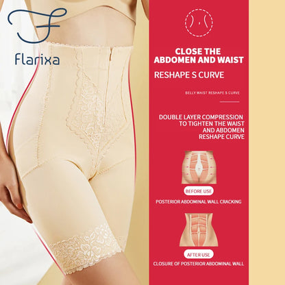 Flarixa Slimming Sheath Woman Flat Belly Shaping Panties High Waist Tummy Control Pants Postpartum Body Shaper Boxer Shorts 3XL