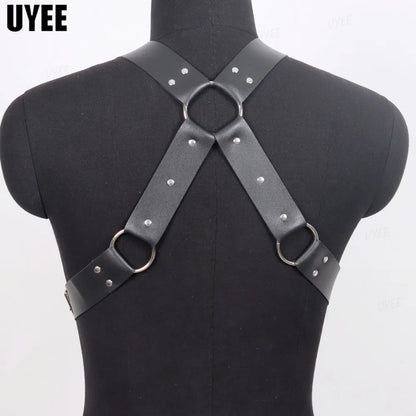 UYEE Men Harness Belts Body BDSM Bondage Gay Chest Body Cage Harness Strap Fetish Exotic Tops Rave Costume for Adults Gay