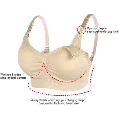 Maternity Bras Wirefree พยาบาล Bra การตั้งครรภ์เสื้อผ้าป้องกันการหย่อนคล้อยให้นมบุตรผู้หญิง Breathable lactancia Bra