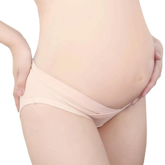 Women Clothing Cotton Maternity Underwear Breathable V-Shaped Low Waist Pregnancy Briefs Pregnant Women Plus size Panties Clothe