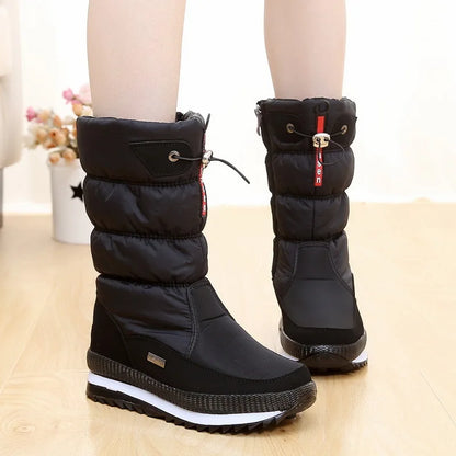 Winter Women Boots Thick Bottom Ankle Boots Women Waterproof Boots Fashion Women Shoes Solid Color Ladies Shoes Female Sneakers