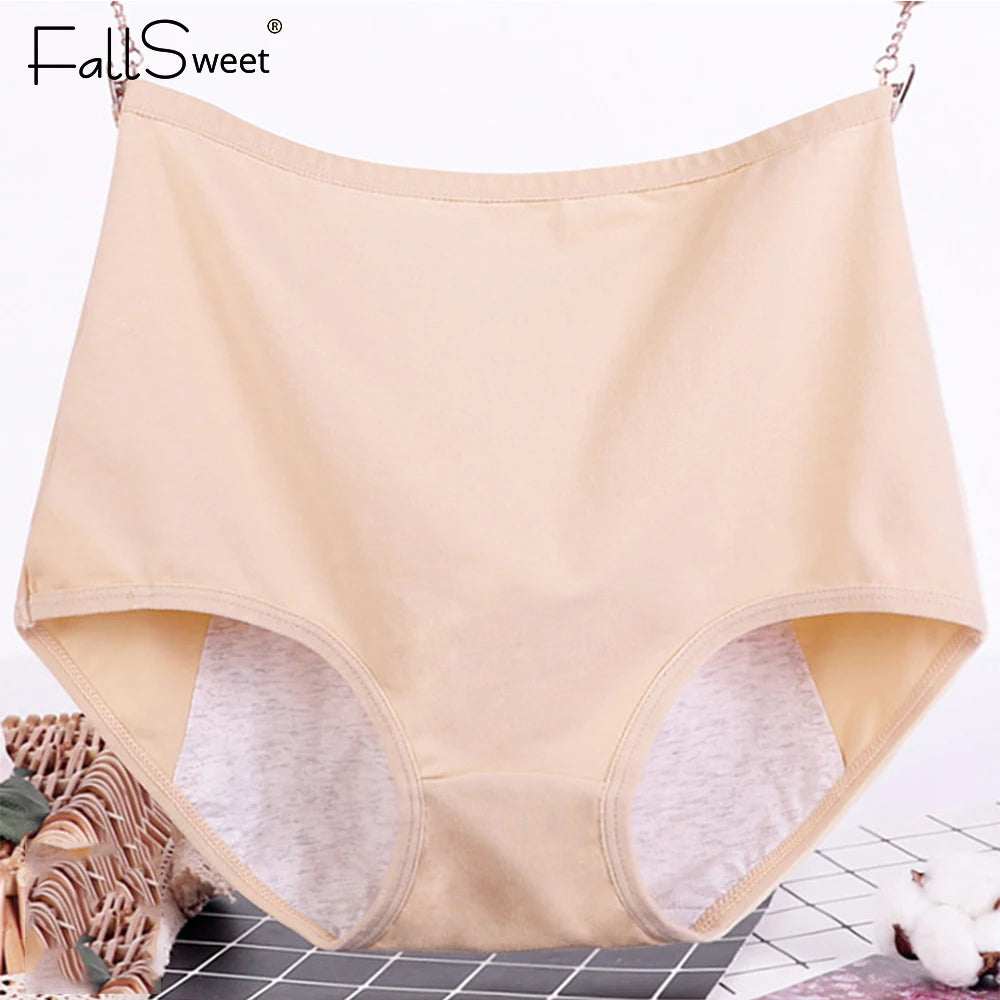 FallSweet Plus Size Period Panties Sexy Underwear Women High Waist Leak Proof Menstrual Panties  6XL