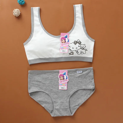 Young Girls Underwear Set Teenage Clothes Sets Teenager Sport Underwear Training Bra For Girls Teen Bra And Panties Sets 8-15Y