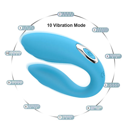 ไร้สาย U-Shape Vibrator สำหรับผู้หญิง USB ชาร์จ Dildo G Spot Clit Anal Stimulator เครื่องสั่นคู่ผู้ใหญ่ของเล่นสำหรับคู่