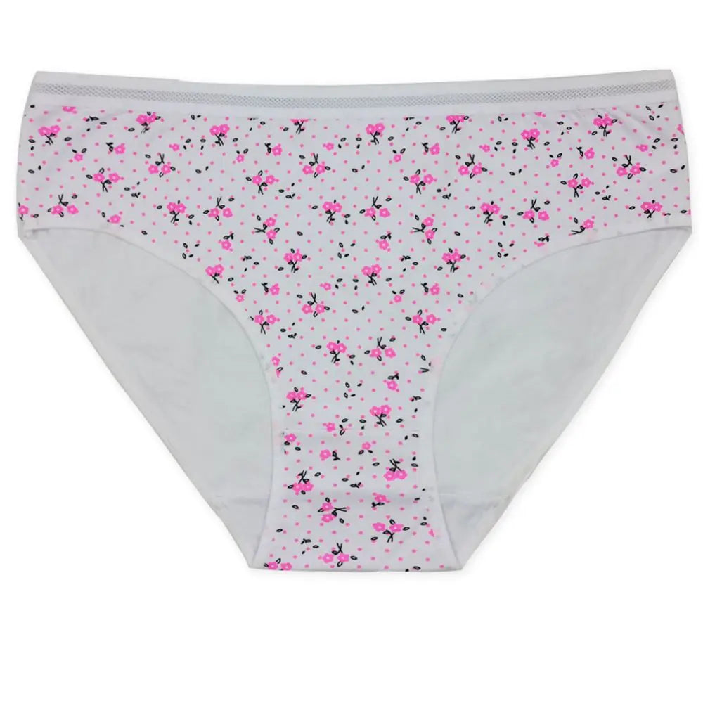 Hot Selling 1Pc/Lot New Large Size Briefs Women's Panties Big Yards Underwear Waist Cotton Lady Plus Small Floral 89515