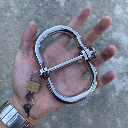 สแตนเลสสตีล Handcuffs BDSM Sex ของเล่นสำหรับคู่ข้อเท้าข้อมือโลหะข้อมือ Restraints Fetish Slave Manacle Bondage โป๊ของเล่น