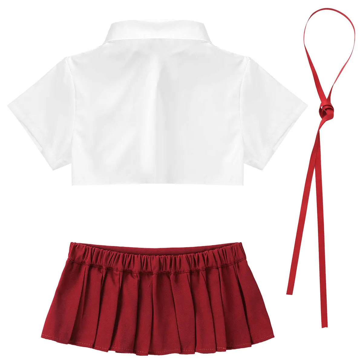 Sexy Costume Schoolgirl Cosplay Student Uniform Womens Naughty School Girl Lingerie Set Erotic Shirts Crop Tops Pleated Skirts