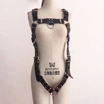 TRODEAM Harnais de poitrine en cuir sexy pour hommes, armure d'épaule réglable, rivets, ceintures de bondage BDSM, ceinture de lingerie de haute qualité pour hommes