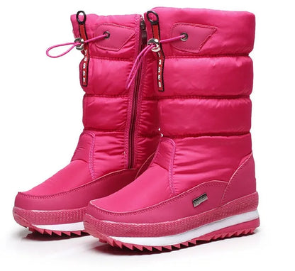 Winter Women Boots Thick Bottom Ankle Boots Women Waterproof Boots Fashion Women Shoes Solid Color Ladies Shoes Female Sneakers