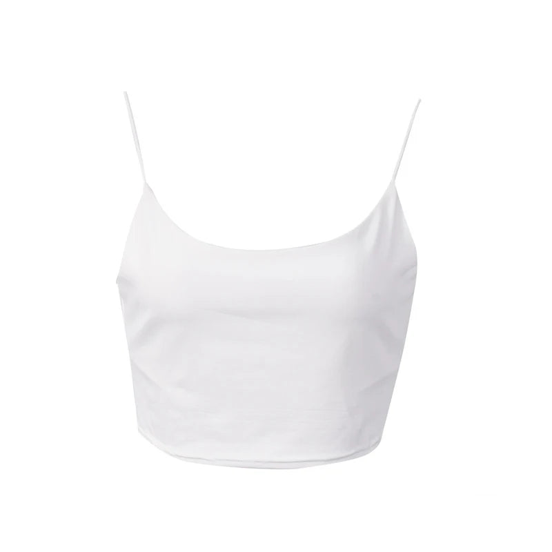 Hot Fashion Women's Club Tank Tops Solid Strappy Sleevless Camisoles Tube Sport Bra Bralette Casual Sexy Ladies Summer Tanks