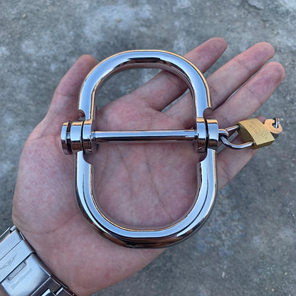 สแตนเลสสตีล Handcuffs BDSM Sex ของเล่นสำหรับคู่ข้อเท้าข้อมือโลหะข้อมือ Restraints Fetish Slave Manacle Bondage โป๊ของเล่น