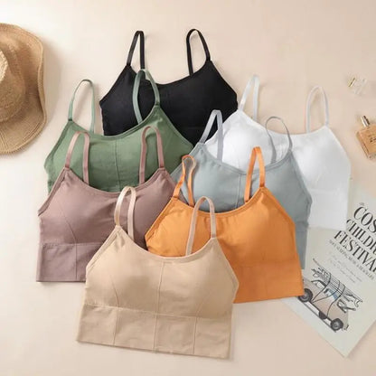 Seamless Bras ผู้หญิงกีฬา Bra Gym Push Up Bralette เสื้อกั๊ก Elastic Brassiere ผู้หญิงฟิตเนส Gym ชุดชั้นใน Bra Top