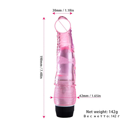 Crystal Silicone Realistic Big Dildo Super Vibration G Spot Vibrator Stimulator MultiSpeed Massage Wand Adult Toys for Women