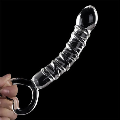 Godemiché en verre cristal, Plug Anal, jouet sexuel lesbien, bâton de Stimulation clitoridienne vaginale, produit sexuel lisse pour Masturbation féminine