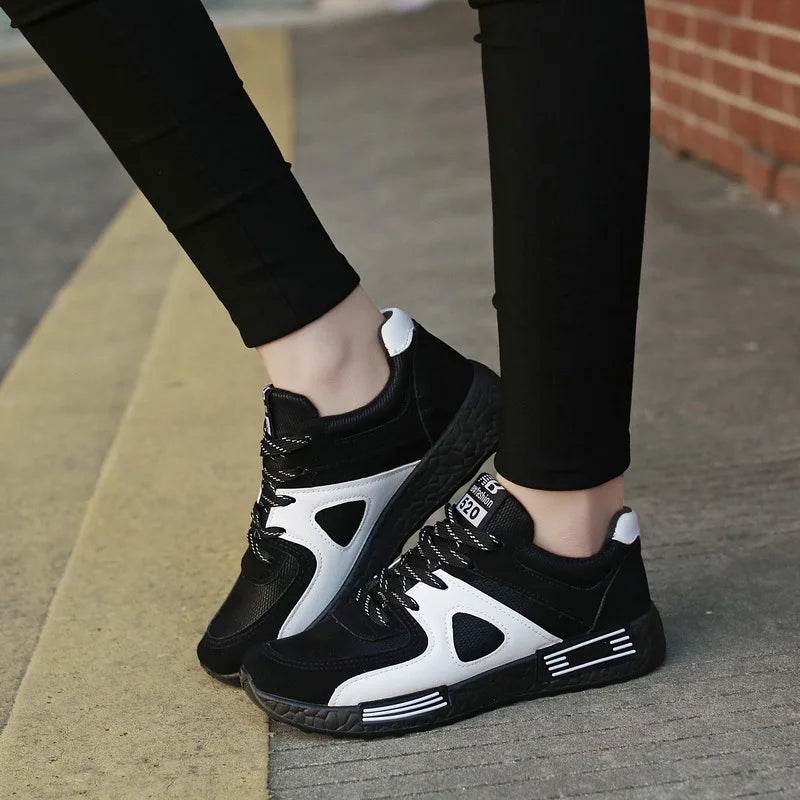 comemore Summer Casual Shoes Woman 2021 Fashion Lace-up Sneakers Women Shoes Flat Breathable Mesh Ladies Shoes Women's Sneakers