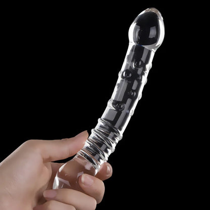 Godemiché en verre cristal, Plug Anal, jouet sexuel lesbien, bâton de Stimulation clitoridienne vaginale, produit sexuel lisse pour Masturbation féminine