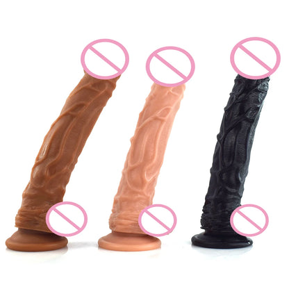 LUUKยาวDildoสมจริงเลือดเรือเลียนแบบอวัยวะเพศชายImitatorสำหรับผู้หญิงไม่มีVibrator Masturbationสวมใส่ผู้ใหญ่ของเล่นยางDick