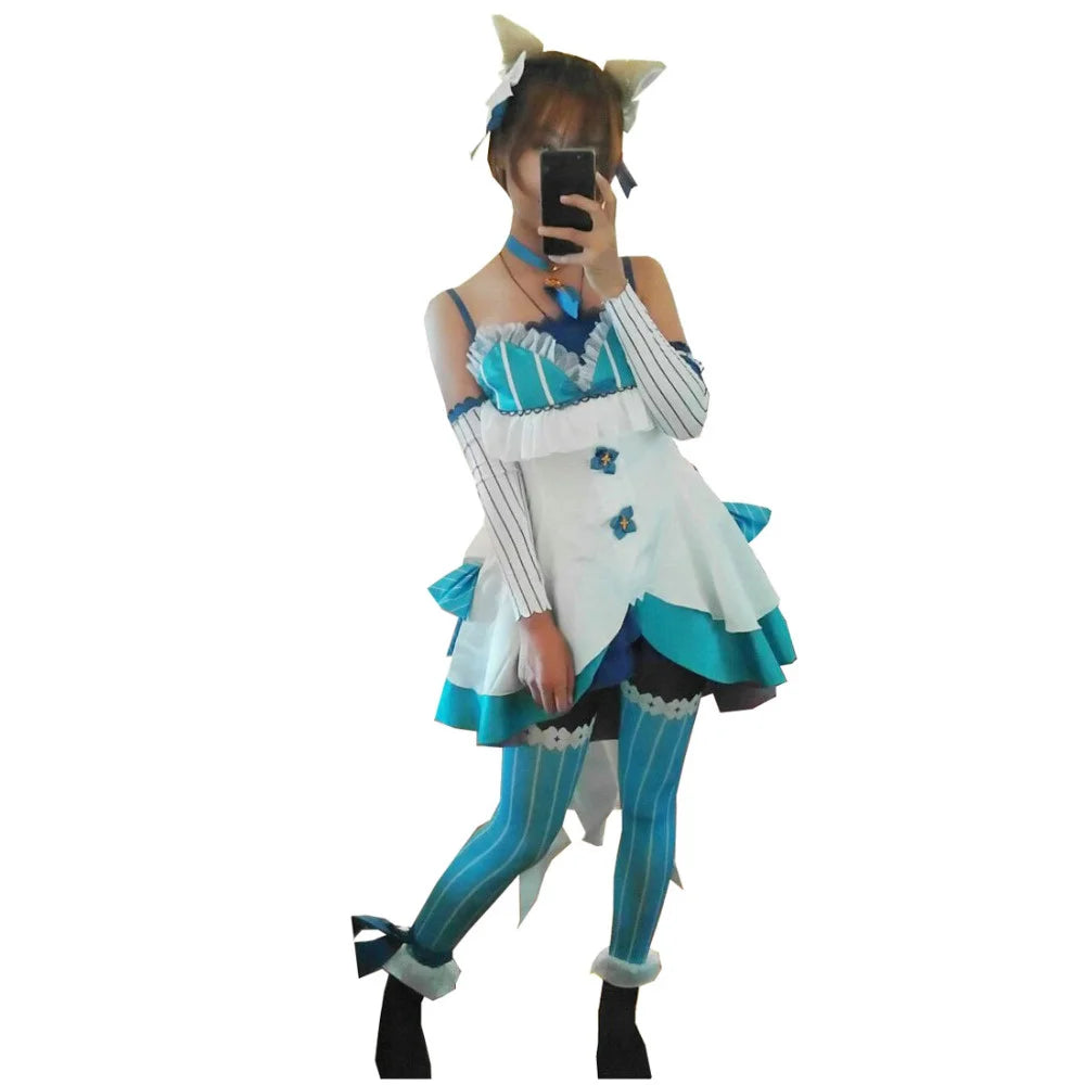 Costume de Cosplay Anime Re Life dans un monde différent de zéro Felix Argyle, Stock actuel avec oreille et queue