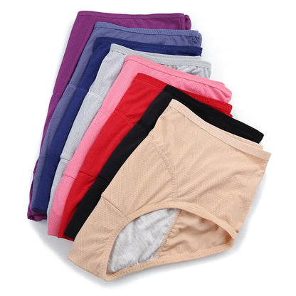 Culotte menstruelle grande taille pour femmes, sous-vêtement anti-fuite, en maille respirante, imperméable, nouvelle collection 2021