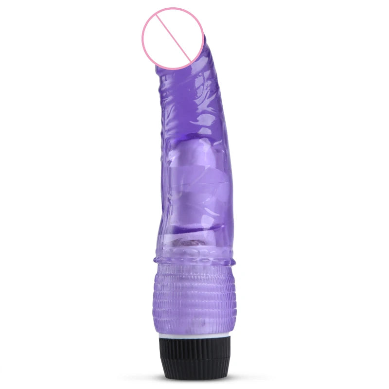 Crystal Silicone Realistic Big Dildo Super Vibration G Spot Vibrator Stimulator MultiSpeed Massage Wand Adult Toys for Women