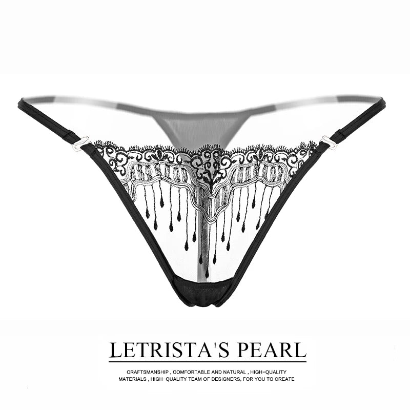 Hot ! Sexy Lady Panties Thong Embroidery Transparent G String Sexy Women Underwear Seamless Sexy Panty Female Underpants T-back