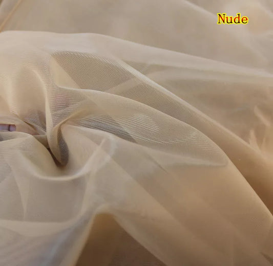 soft mesh fine nude color  tulle 160cm wide 5 meters/lot good quality for  sewing transparent corsets dress