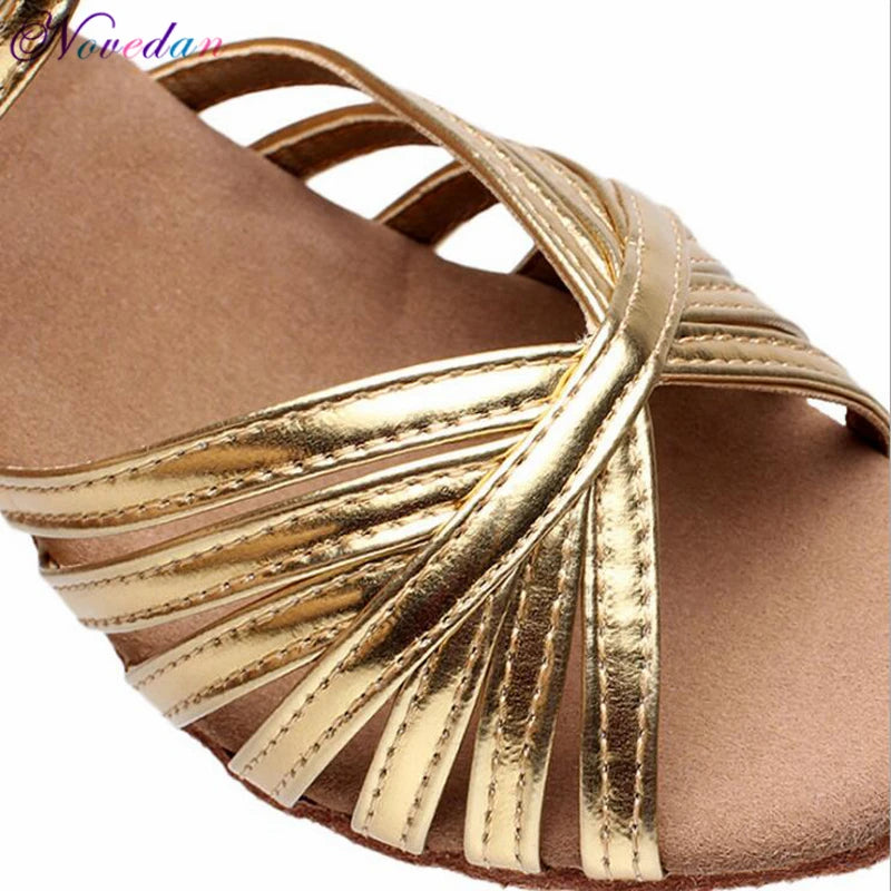 Professional Silver Gold Salsa Dance Shoes For Women Discount Latin Dance Shoes Popular Sexy Salsa Shoes Ladies 5cm/7cm Heel