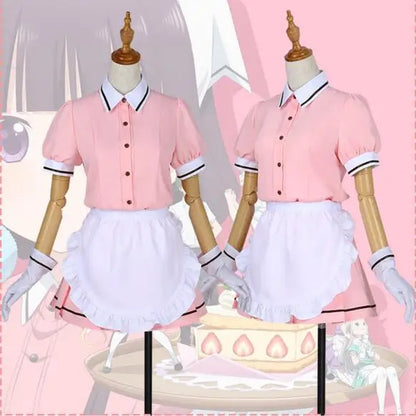 Costume de Cosplay Anime Blend S Hinata Kaho/Hideri Kanzaki/Maika Sakuranomiya/Amano Miu/Mafuyu Hoshikawa, uniforme de tablier de demoiselle d'honneur