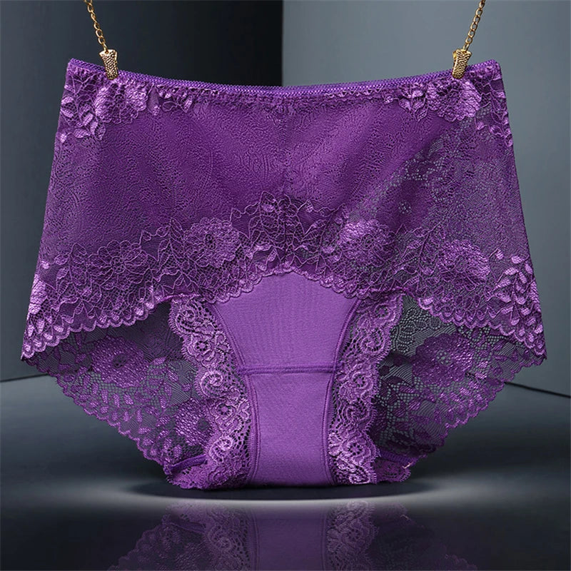 Sexy ladies panties large size cotton lace ladies briefs sexy transparent temptation comfortable high quality underwear women