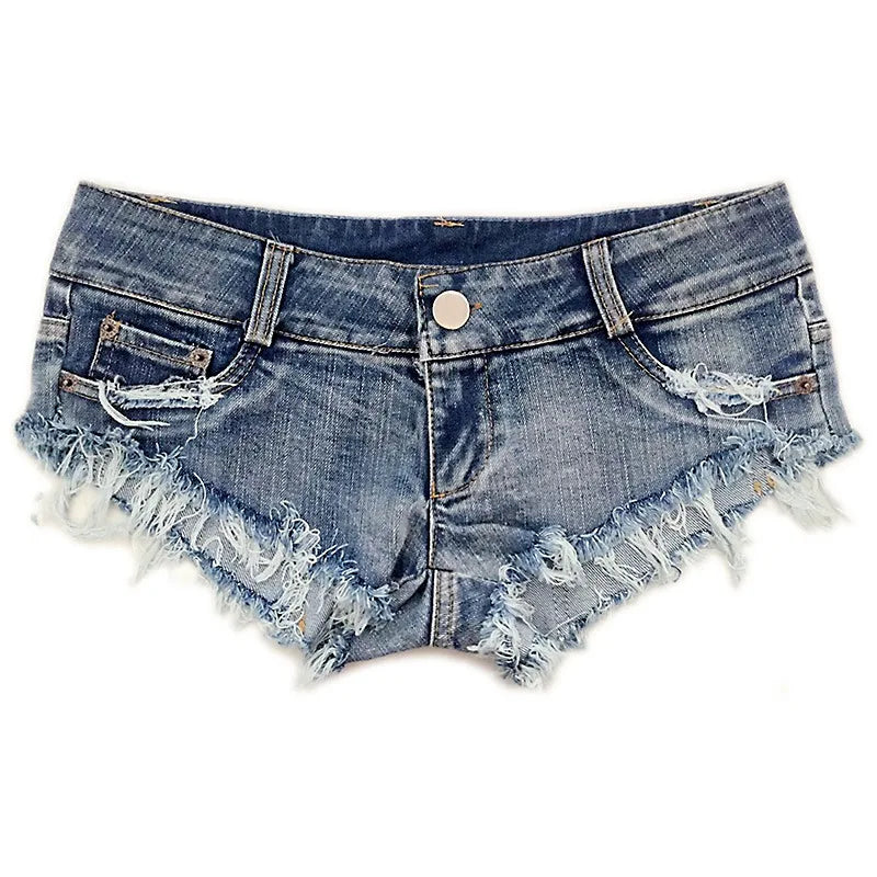 Mini Short Sexy Club Femme Denim Shorts Female 2023 Summer Thong Jeans for Women Low Waist Bermudas Micro Short Jeans Feminino