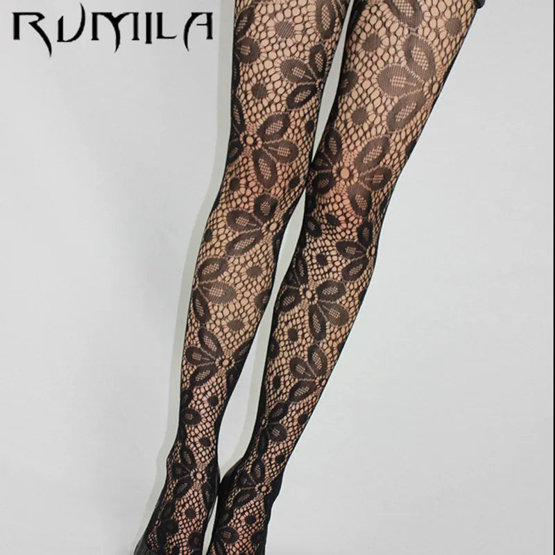 แฟชั่นสตรีเลดี้หญิงสีดำเซ็กซี่ Fishnet ถุงน่อง Jacquard Pantyhose Tights Skull ผู้หญิง 1pcs dww42