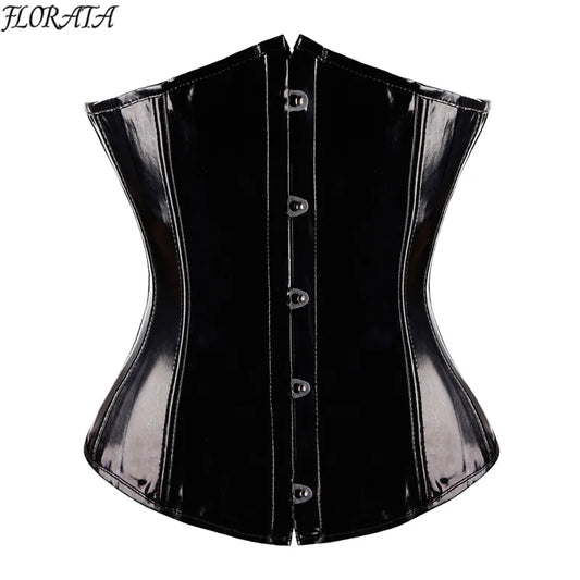 Mode dames Corset Sexy sous le buste Corsets et Bustiers corps Shaper minceur PVC Lingerie taille hauts d'entraînement Steampunk