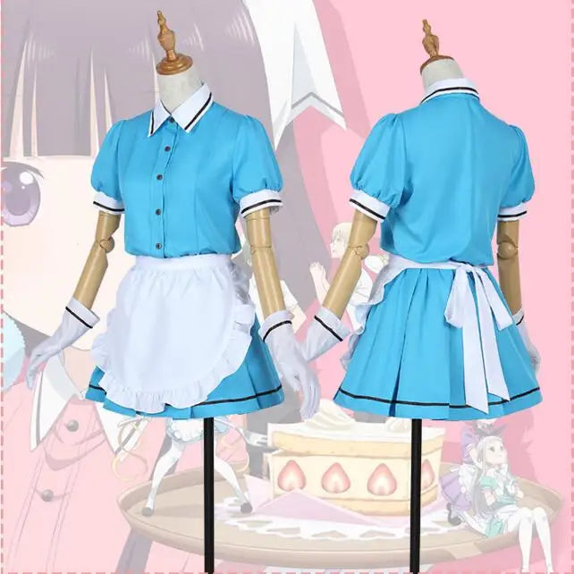 Costume de Cosplay Anime Blend S Hinata Kaho/Hideri Kanzaki/Maika Sakuranomiya/Amano Miu/Mafuyu Hoshikawa, uniforme de tablier de demoiselle d'honneur