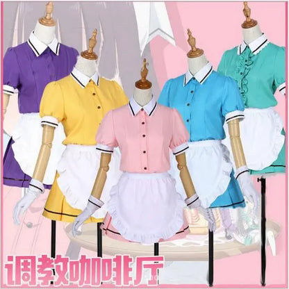 Costume de Cosplay Anime Blend S Hinata Kaho/Hideri Kanzaki/Maika Sakuranomiya/Amano Miu/Mafuyu Hoshikawa, uniforme de tablier de demoiselle d'honneur