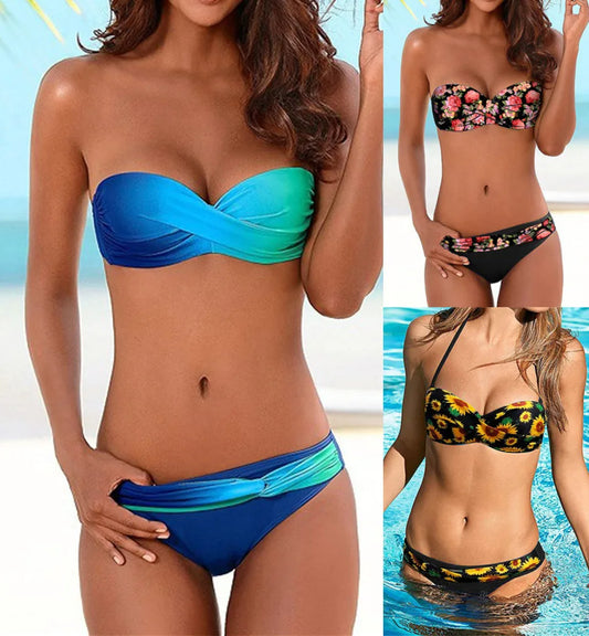 Sexy Print Swimwear Women Two Piece Swimsuit 2019 New Female Push Up Bikini Set Beach Bathing Suit Micro Bikini Monokini Biquini