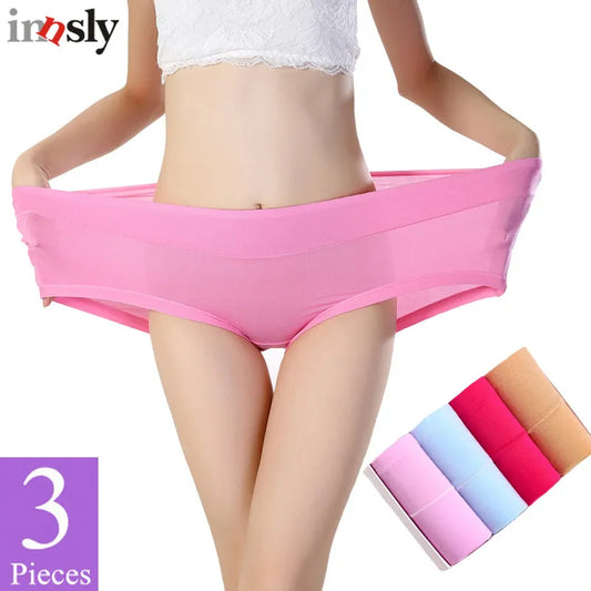 3 Pieces/Pack Panties Women Underwear Big Size Female Briefs Bamboo Comfort Breathable Large Size Ladies Panties for Women