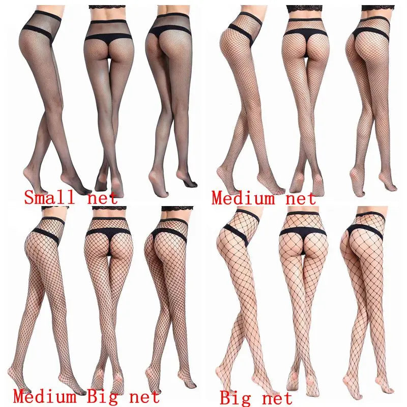 Femmes Sexy creux résille bas maille collants chaussettes mode dame mince collants bas