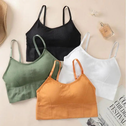 Seamless Bras ผู้หญิงกีฬา Bra Gym Push Up Bralette เสื้อกั๊ก Elastic Brassiere ผู้หญิงฟิตเนส Gym ชุดชั้นใน Bra Top