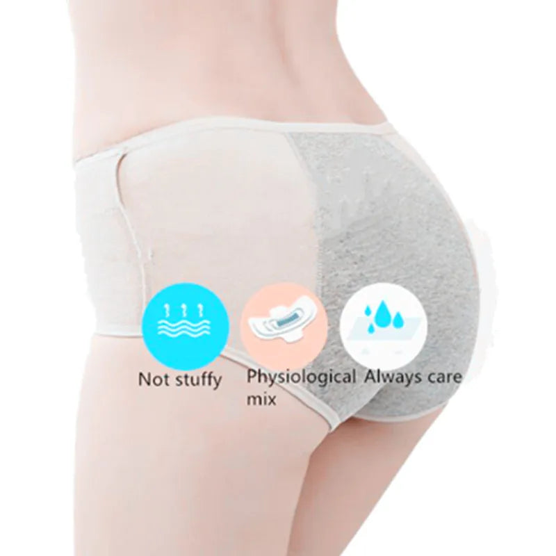 Panties for Menstruation Women Period Underwear 4 Layer High Waist Cotton Plus Size Heavy Flow Absorbency Culotte Menstruelle