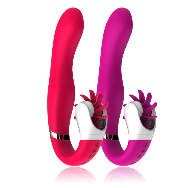 10 ความเร็ว Mute การหมุนเครื่องสั่น Dildo ลิ้นเลียช่องปากเพศของเล่นสำหรับผู้หญิง G Spot Massager Clitoris Stimulator ผลิตภัณฑ์สำหรับผู้ใหญ่