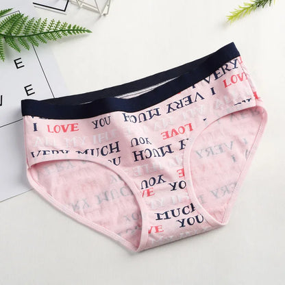 Women Stripe Briefs Cotton Sexy Panties Underwear Oversize Underpants Ladies Cartoon Cute Soft Kawaii Cute Plus Size Panty