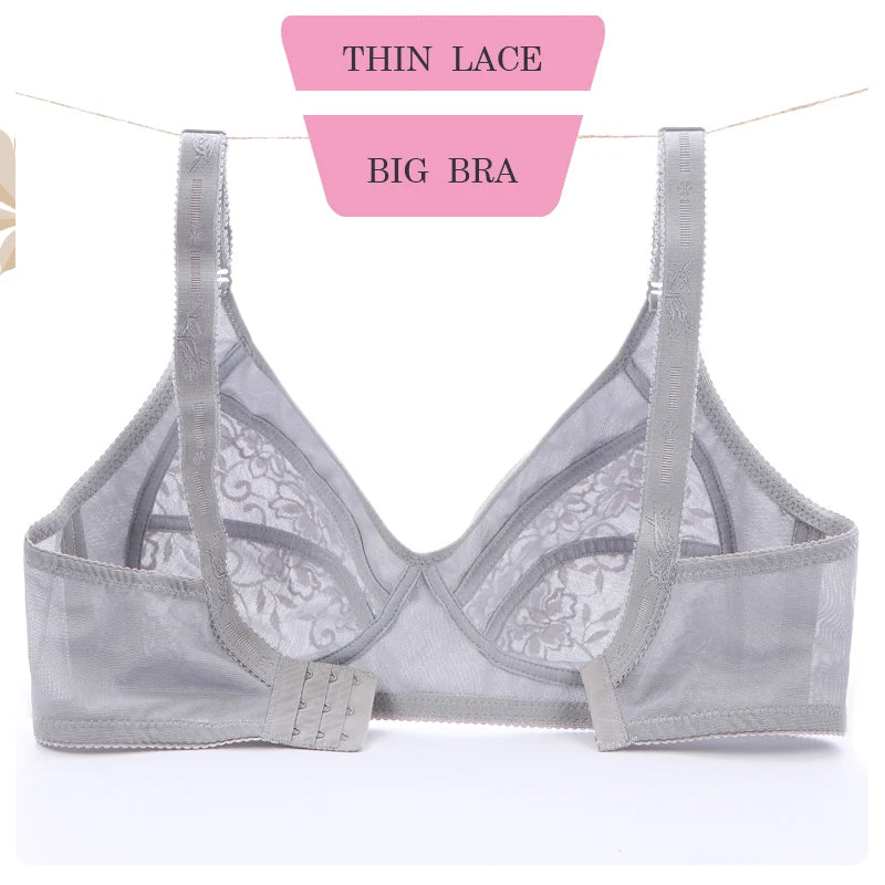 Yenlice New Sexy Womans C Cup Thin Bra Lace Bralette Brassiere Big Size Bras Wire-Free Underwear Push Up Bra For Women