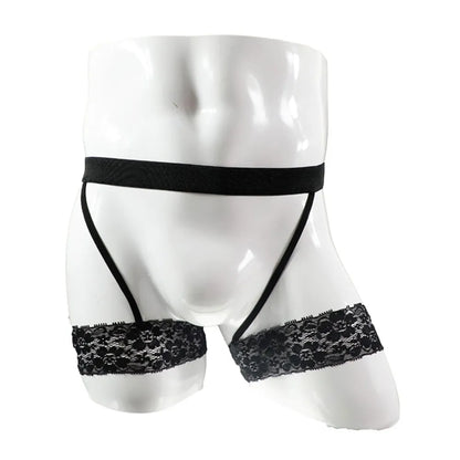 Backless Panties Men Sexy Underwear Lace Garter Belt Showing Butt Buttocks Thong Shorts Erotic Hombre Male Lingerie Gay