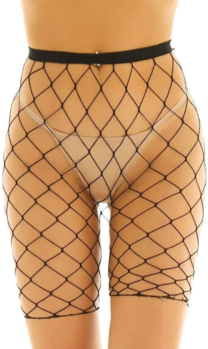 Short Tights for Women Lady Underwear Open Crotch Pantyhose Party Club Wear Nylon Panty Hose Plus Size Lingerie Big Net Tights