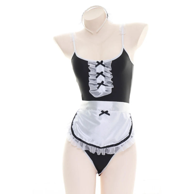 AniLV – maillot de bain de la série Maid, Costume de Bikini pour étudiante, jeu de rôle d'été, fête à la piscine, uniforme de demoiselle d'honneur, maillot de bain Cosplay