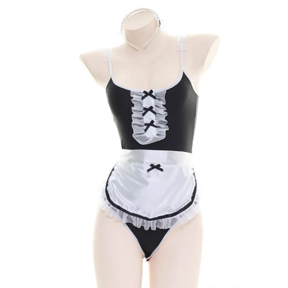 AniLV Maid Series Swimsuit Bodysuit Bikini Costume Student Summer Role Play Pool Party Anime Girl Maid Unifrom Swimwear Cosplay