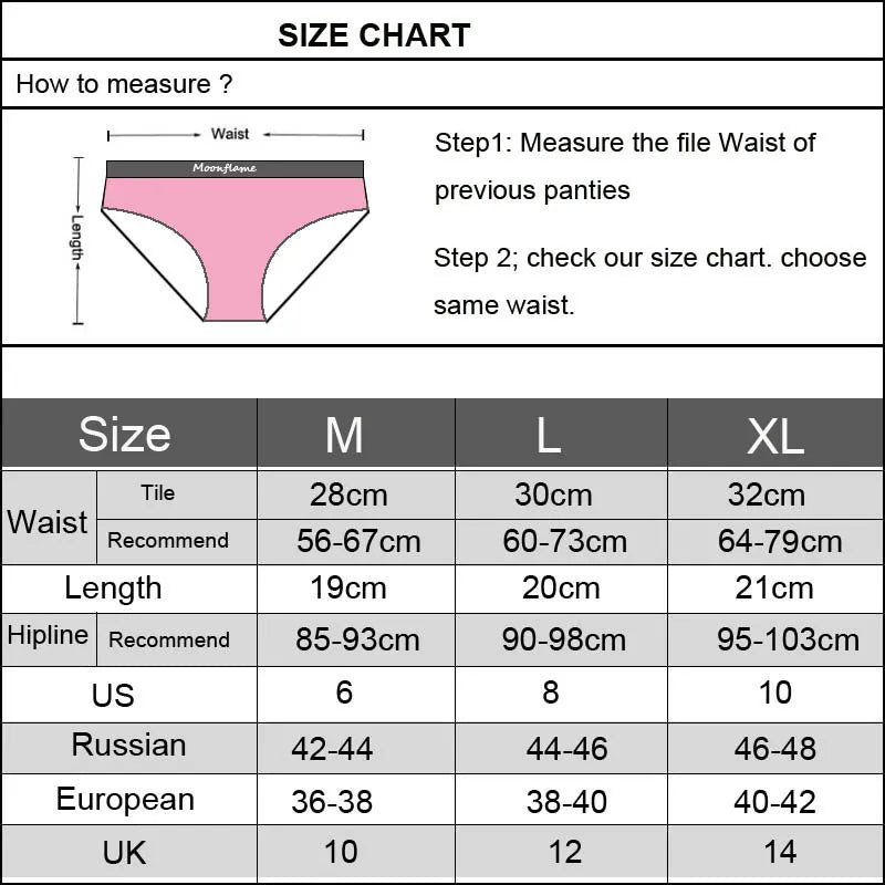 Moonflame 5 Pcs/Lot 2023 Hot Sale Solid Color Cotton Women's Briefs For Women Underwear Ladies Panties