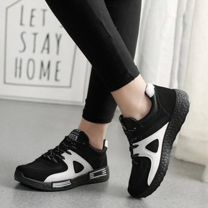 comemore Summer Casual Shoes Woman 2021 Fashion Lace-up Sneakers Women Shoes Flat Breathable Mesh Ladies Shoes Women's Sneakers