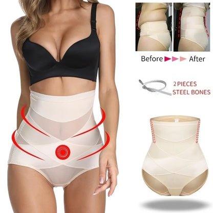 ผู้หญิงเอวสูงเทรนเนอร์กางเกงหลังคลอด Body Shaper เข็มขัดกระชับสัดส่วน Shapewear ผู้หญิง Sheath ควบคุมชุดชั้นใน Panty Butt Lifter